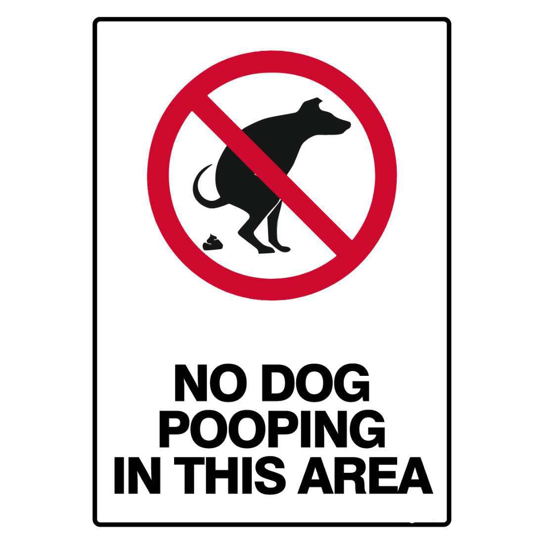 No Dog Pooping Allowed Sign, Metal Tin Sign 12x8inch