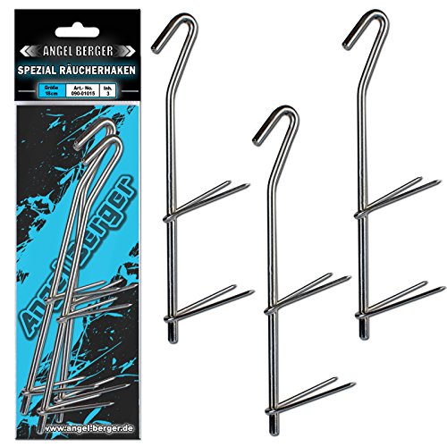 Angel-Berger Spezial Räucherhaken 3-er, 9-er, 15-er oder 21-er Set (21 Stück)
