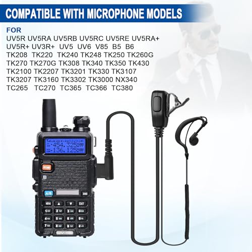 Auriculares walkie talkie tipo G de 2 pines para solucionar fallos de audio en radiocomunicación 5