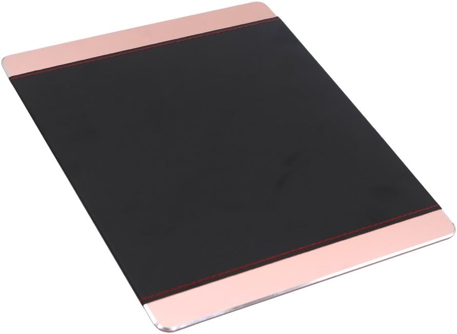 New Asahi Leather Aluminum Mouse Pad Non-Slip Rubber Base Waterproof Ultra Thin Mouse Mat Rose Gold 28X22cm