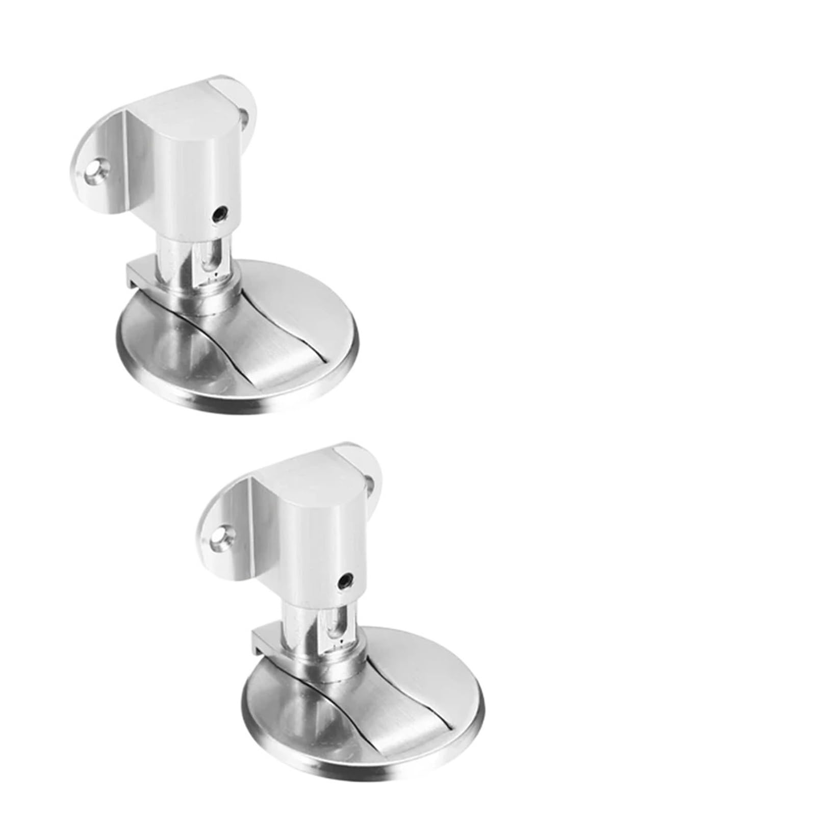 Tope de puerta acero inoxidable ajustable, tope anticolisión sin perforaciones, suelo baño Invisible(Silver)