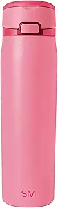 Simple Modern Mesa Loop Water Bottle with Straw | 24oz Cup Holder Friendly Insulated Stainless Steel Bottles for Travel, Sports and School | Velvet Pink
