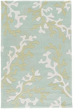 Jaipur Living Coral Fixation Hand-Tufted Polyester Novelty Blue Area Rug (3'6" X 5'6")