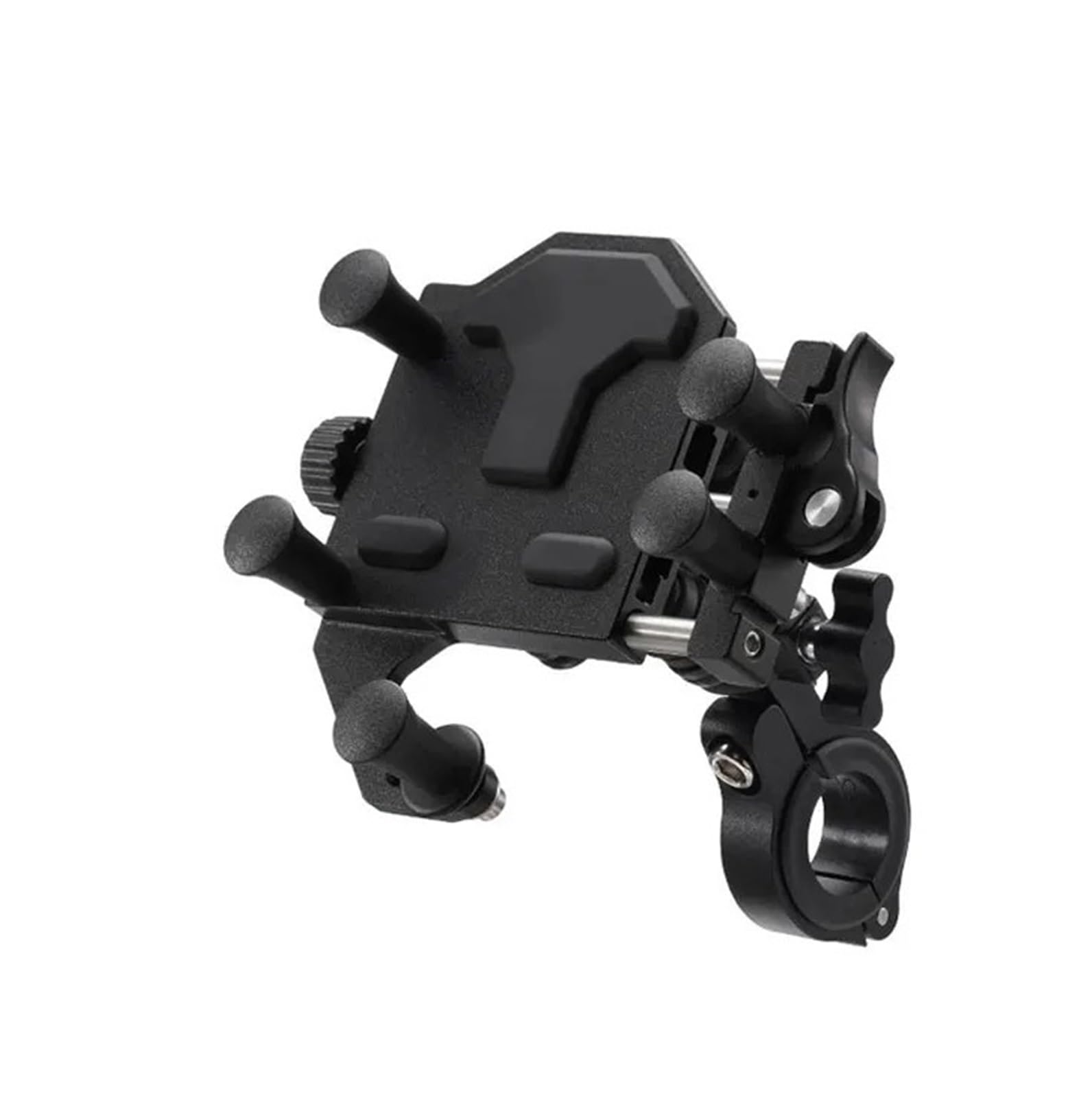Supporto Per Telefono Moto Porta Cellulare Moto Staffa GPS per moto | Nuovo Supporto Mobile Universale Ammortizzante Staffa Di Navigazione Per Bici Lega Rotante A 360°(D Black)