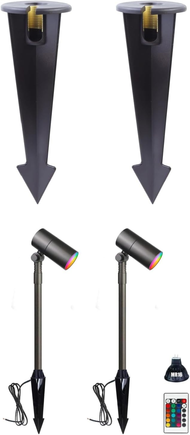 Inground Light Stakes and 12V Low Voltage Landscape Path Lights