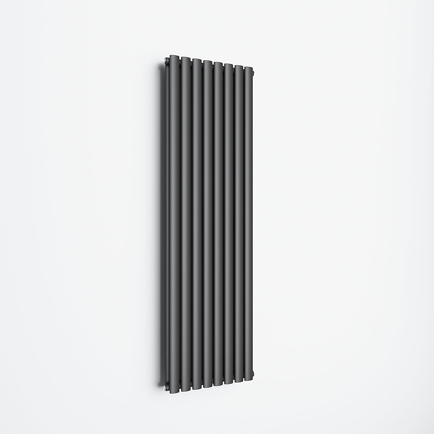 ELEGANT Design Heizkörper Modern Röhren 1600x472mm Anthrazit Vertikal Oval Paneelheizkörper Mittelanschluss Doppellagig