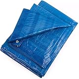 XtremepowerUS 6' x 8' feet Tarps Poly Cover 5-Mil Thick Poly Tarp Indoor/Outdoor Tarp Cover - Blue