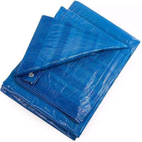 XtremepowerUS 6' x 8' feet Tarps Poly Cover 5-Mil Thick Poly Tarp Indoor/Outdoor Tarp Cover - Blue