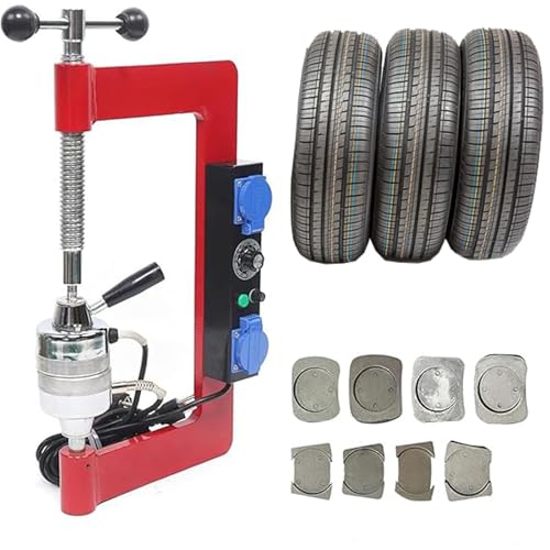 Vulcanizador de neumáticos para automóvil, herramienta de reparación de vulcanización de neumáticos con 8 moldes, kit de esparcidor de neumáticos de altura ajustable para coche y camión