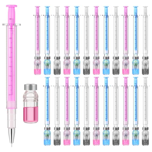 24 bolígrafos jeringa 0.5mm tinta negra pack miniatura 1