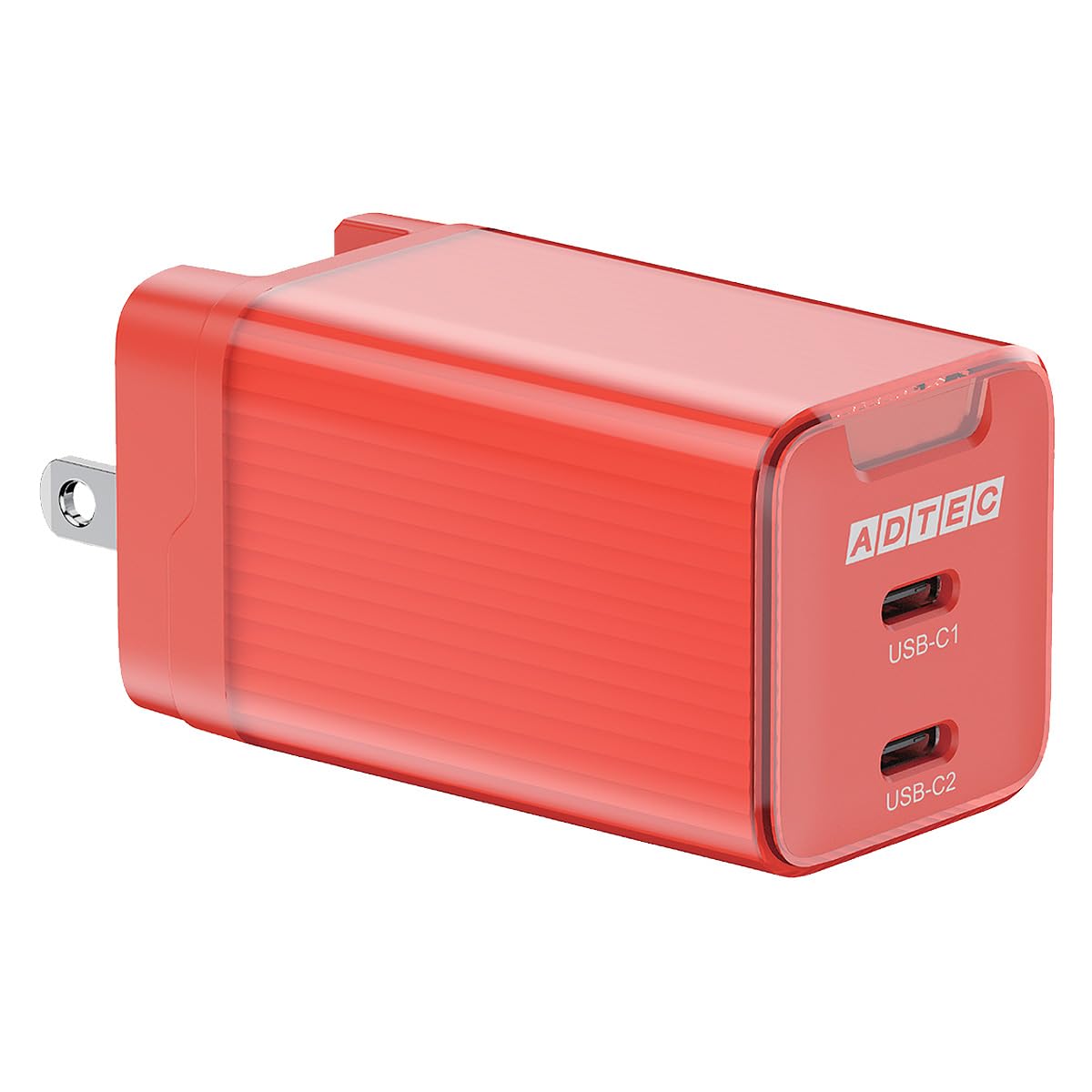 Amazon | アドテック レッド 65W 2ポート コンパクト PD充電器