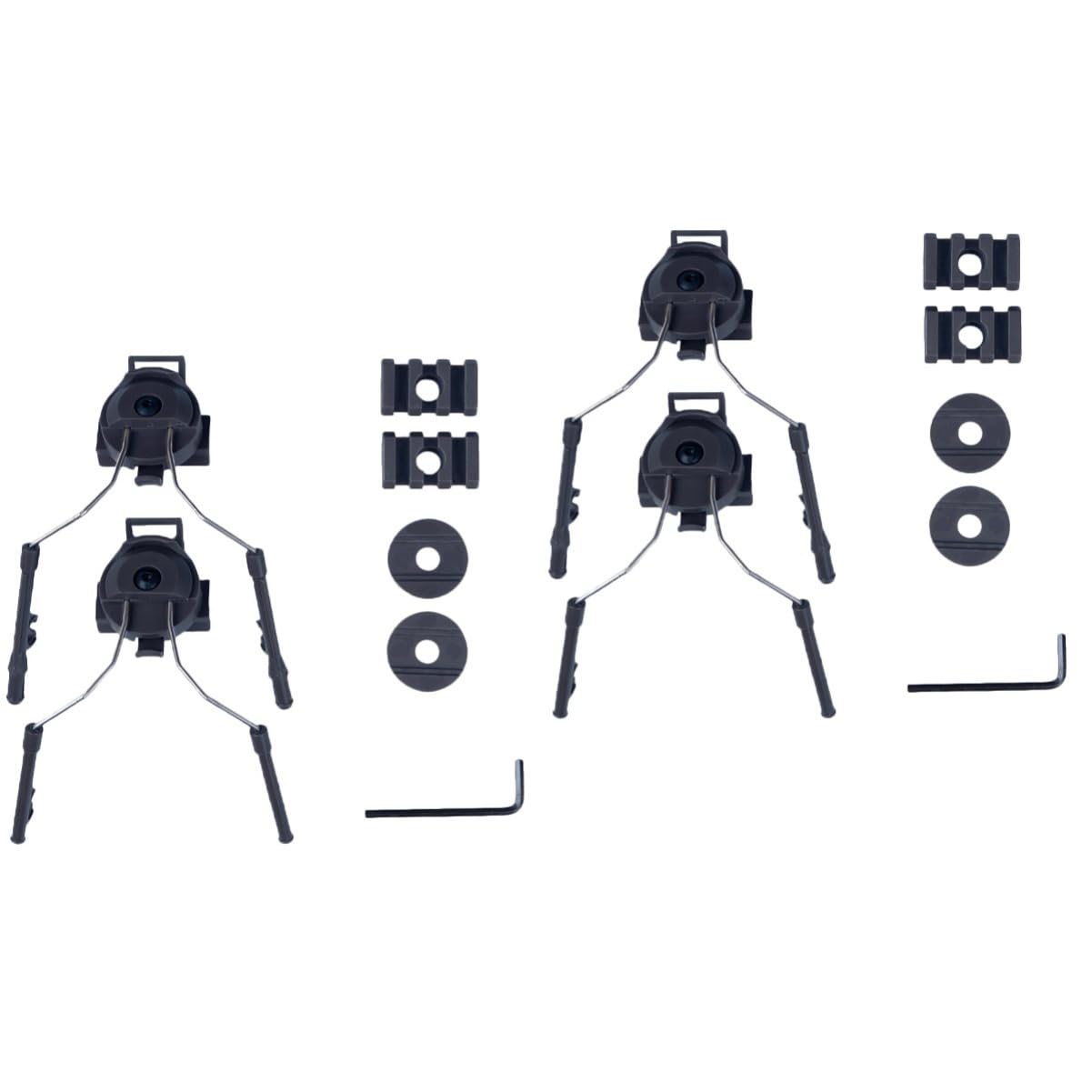 BESPORTBLE 2pièces Adaptateur De Rail pour Casque Fast Support De Monture Earmuff pour Écouteurs De Extérieur Noir