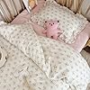 AOJIM Muslin Cotton Kids Pillowcase with Azalea Patterns, Lightweigth Soft Crib Nursery Pillowcase 1PC for Boys Girls, Print Toddler Bedding for Room Decor, Machine Washable, 14x20 Inches #4