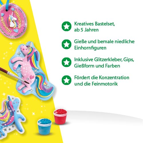 Foto von SES Creative 01359 Gips Gießen Einhörner Bastelset für Kinder, Bunt