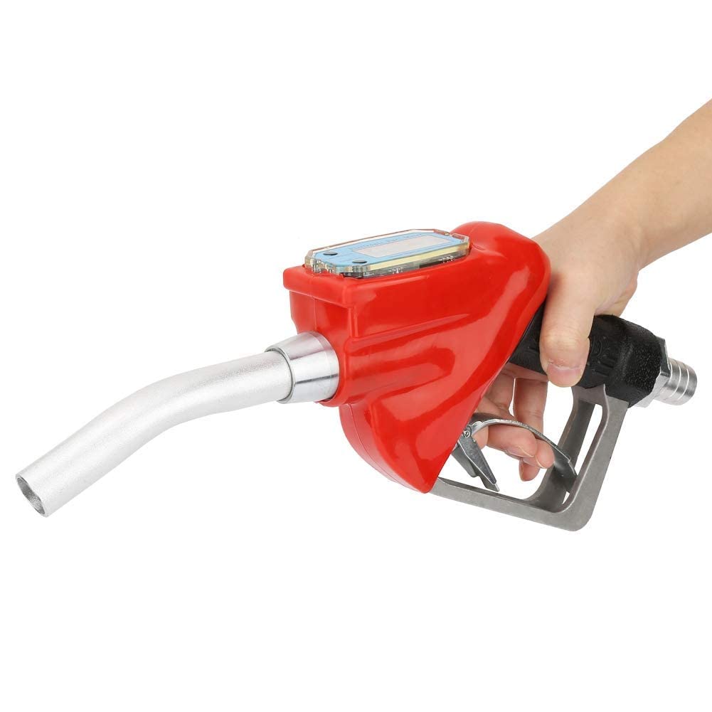 Pistola Gasolio Automatica AC-15A, Pistola per carburante con ugello erogatore misuratore di flusso, per contatore Carburante Ugello, per carburante per benzina, diesel, gasolio