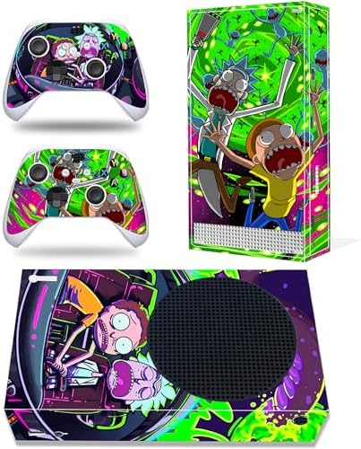 X-Box Series S Skin Vinyl Decal Stickers for Console and Controller Full Cover Protective Skin Set Compatible with X-Box Series S Anime X-Box S Accessories