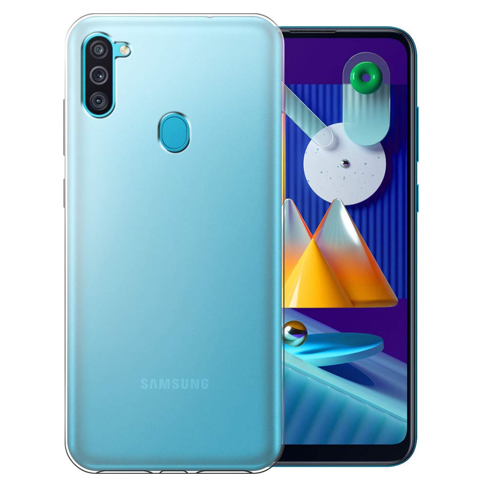 Nainz Back Cover for Samsung Galaxy M11 (Silicone_Transparent)