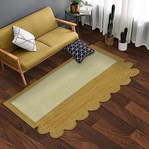 Tapis de salon résistant pour zone passante rectangulaire beige - 3