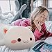 FUYU Cat Stuffed Animals, Soft Cat Plush Pillow Kawaii Kitten Stuffed Animal Toy Gifts for Kids Boys Girls Room Decor (White Round Eyes,15in/37cm)
