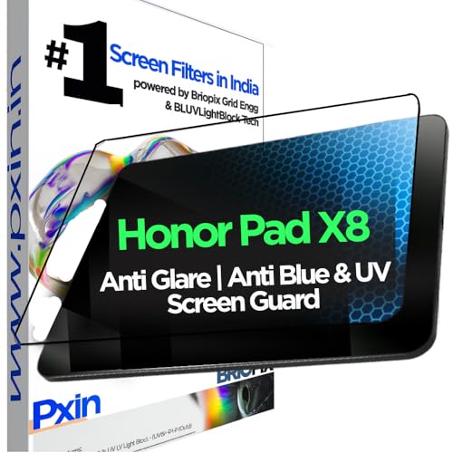 Image of Pxin Tablet Anti Bluelight and Anti Glare Screen Guard compatible with Honor Pad X8 (2022) | BLUV Lightblock Tech | Scratch Proof | Prevents bluelight | Eye Protection | No Dry Eyes