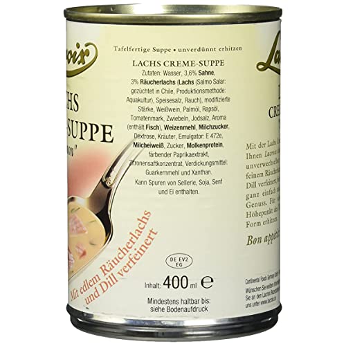 Lacroix Lachs Creme Suppe Räucherlachs mit feinem Dill 400ml 3er Pack – Bild 4
