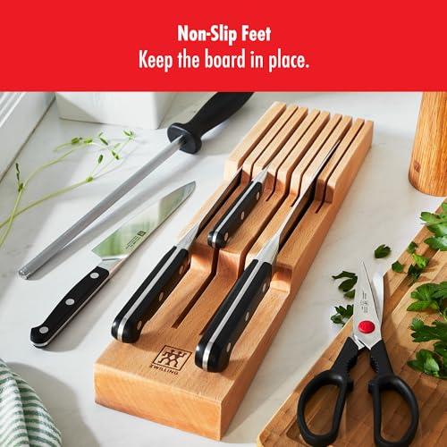 Image of Zwilling 8-Slot In Drawer Knife Block, Beechwood
