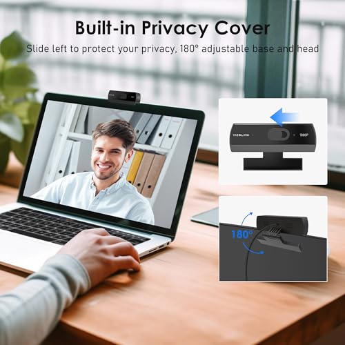 Image of 1080P Webcam with Built-in Microphone, W2N Web Cam, Privacy Cover, 75 FOV, Noise Cancellation, Plug & Play Web Camera for Computer, USB Webcam for Pc, Laptop, Desktop, Mac