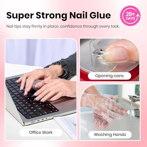 Image of Beetles Super Strong Nail Glue for Press On Nails, Nail Tips, Acrylic Nails, 18ML Hema Free No Uv Light Needed Nail Bond Brush in Nail Glue for Press Ons, Fake Nails, Long Lasting for Beginners