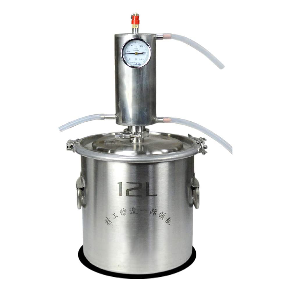 12-20L 3-5 Gal Home Distiller Alcohol Wine Moonshine Still Whisky Water Alcohol Boiler Stainless Steel Brew Kit