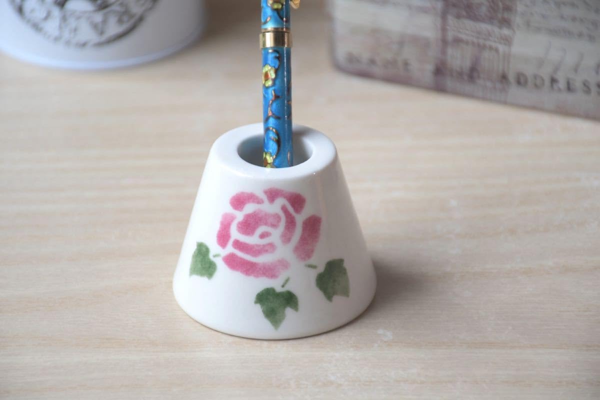 Amazon.co.jp: マニー ローズ 陶器 ハブラシスタンド ペン、お箸