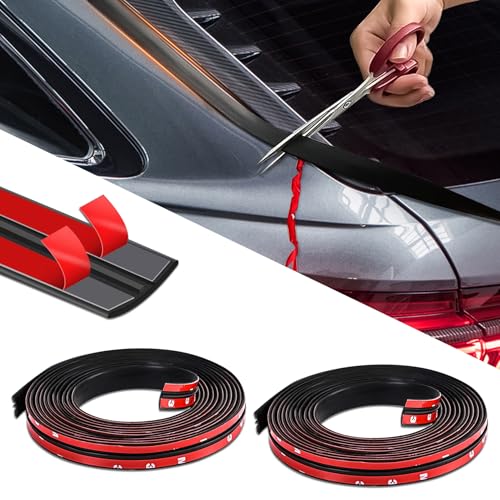 Glass Roof - Wind Noise From Upper Windshield Area Above 45 MPH(72 KM/H) - 2021 Ford Mustang Mach-E 6 Tecledsn 2 Pieces Windshield Rubber Seal Windshield Trim Stripping, Car Weather Stripping, Waterproof Rubber Edge Trim, 22 Ft T Shape Sealing Strip Universal for Car Front Rear Windshield