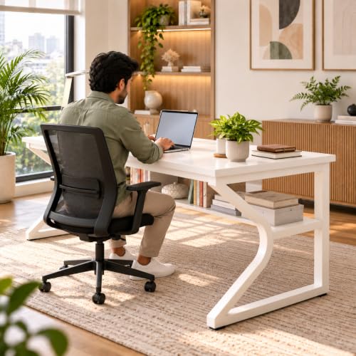 TEKAVO Kynes Computer Table 150x60x75cm White - Image 7