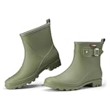 Women&apos;s Ankle Rain Boots Waterproof&comma; Fashion Short Garden Shoes Anti-slip for Women with Comfortable Insole