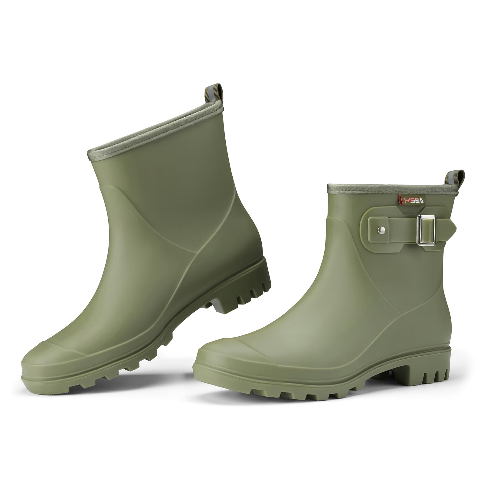 HISEA Women's Short Rain Boots Chelsea Ankle