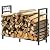 GEDLIRE 3.9ft Outdoor Firewood Reack, Adjustable Heavy Duty Logs Stacker Stand Holder for Fireplace, Metal Lumber Wood Storage Carrier Organizer, 35"- 47.2" Expandable Width