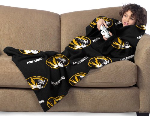 Northwest NCAA Missouri Tigers Youth Comfy Throw Blanket with Sleeves