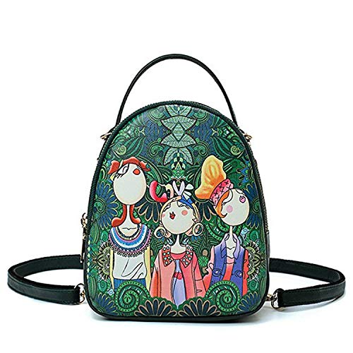 HAWEEL Anti-Theft Classic Retro Messenger Travel Sen Series Leisure Fashion PU Leather Slant Shoulder Bag Handbag (Green) Sling Crossbody Mini Purse One Size