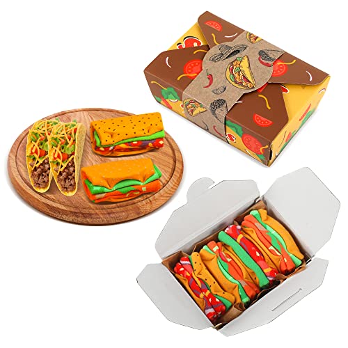 Product Image of the AGRIMONY Funny Taco Socks Box - Funny Gifts for Men Dad Women Teen Boys-Fun Novelty Funky Crazy Silly Cool Cute Food Socks-Easter Fathers Valentines Christmas Birthday Taco Gift Stocking Stuffers