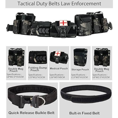 Taktyczny pasek bojowy Quick Release Heavy Duty Rigger Belt dla mężczyzn, 1,75 cala, idealny do airsoftu i aktywności na świeżym powietrzu