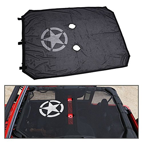 Copertura parasole in rete per tettuccio Jeep Wrangler JKU 2/4 porte, con protezione UV