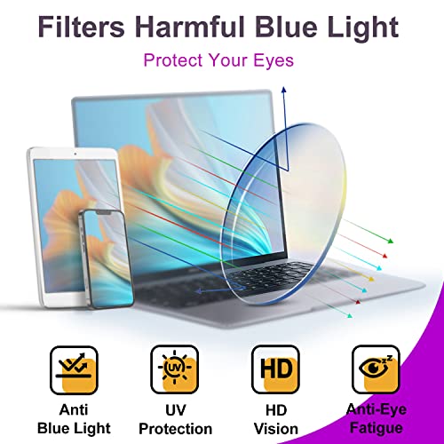 Visoone Tr90 Square Frame Blue Light Blocking Glasses Fashion Computer Eyewear For Women And Men Bennett thumb #5