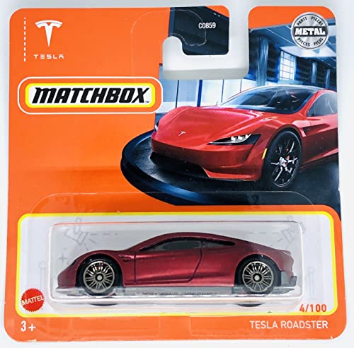 Matchbox 2022 - Tesla Roadster - Rojo - 4/100 - Tarjeta corta