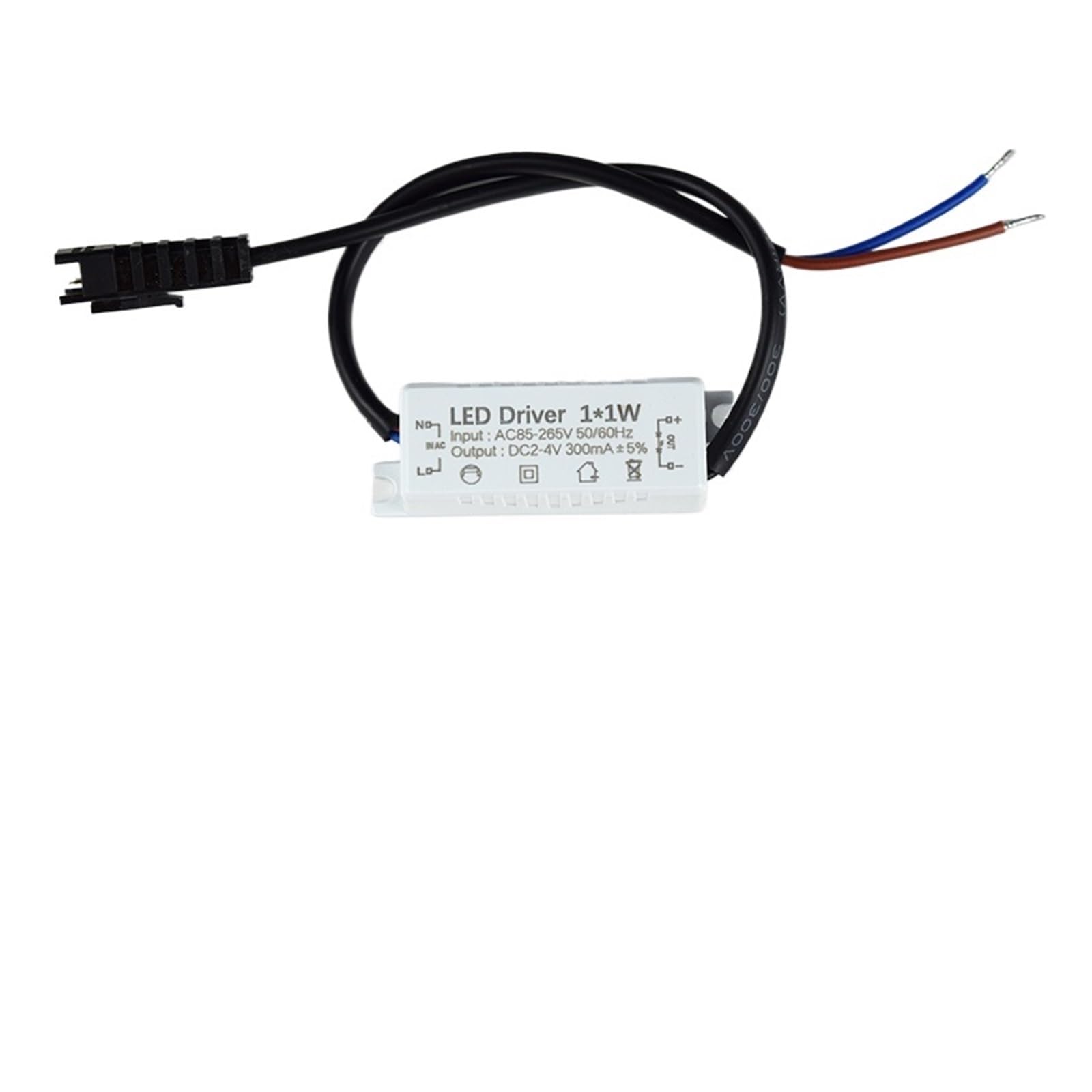 Transformateur LED 1W pour downlight trompette de vitrine et meuble