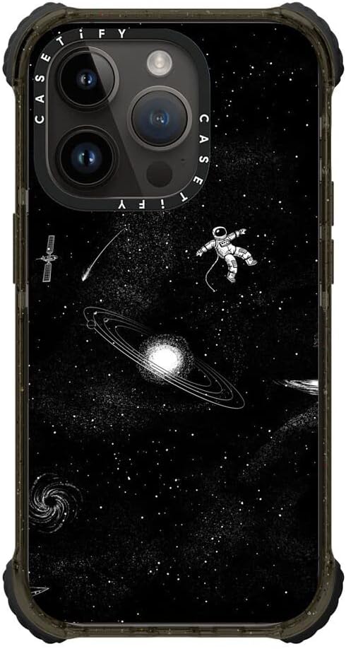 CASETiFY Ultra Impact iPhone 14 Pro Case [5X Military Grade Drop Tested / 11.5ft Drop Protection] - Gravity 3.0 - Clear Black