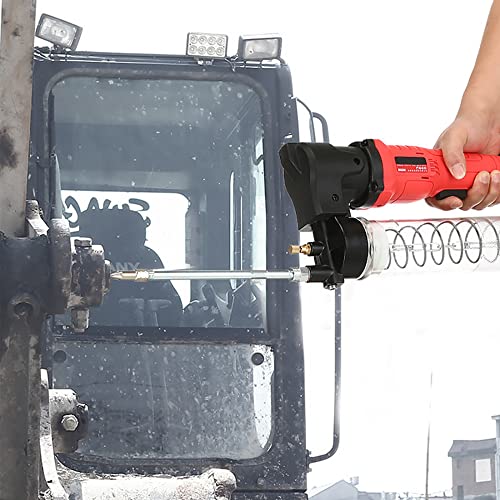 Pistola elettrica senza fili con batteria al litio, caricabatterie, custodia per il trasporto, tubo per escavatori e manutenzione ingranaggi meccanici