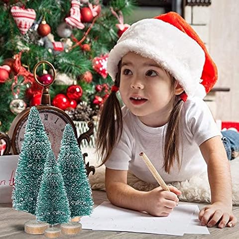 25 Piezas Mini Árbol de Navidad y Decoración de Mesa Cover