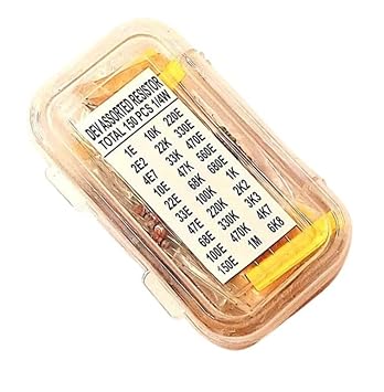 ESPtronics 1 Pc Resistance Box All Value Resistor 150 Pcs Resister Kit 30 Unique Values Resistor for DIY Electronic Kits and Projects