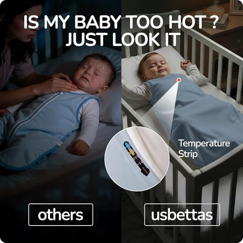 Image of 2.5 Tog Baby Sleep Sack, Supersoft Quilted Cotton Thermostatic Toddler Sleeping Sack for Babies Infant, 2-Way Zipper Warm Comfy Baby Wearable Blanket