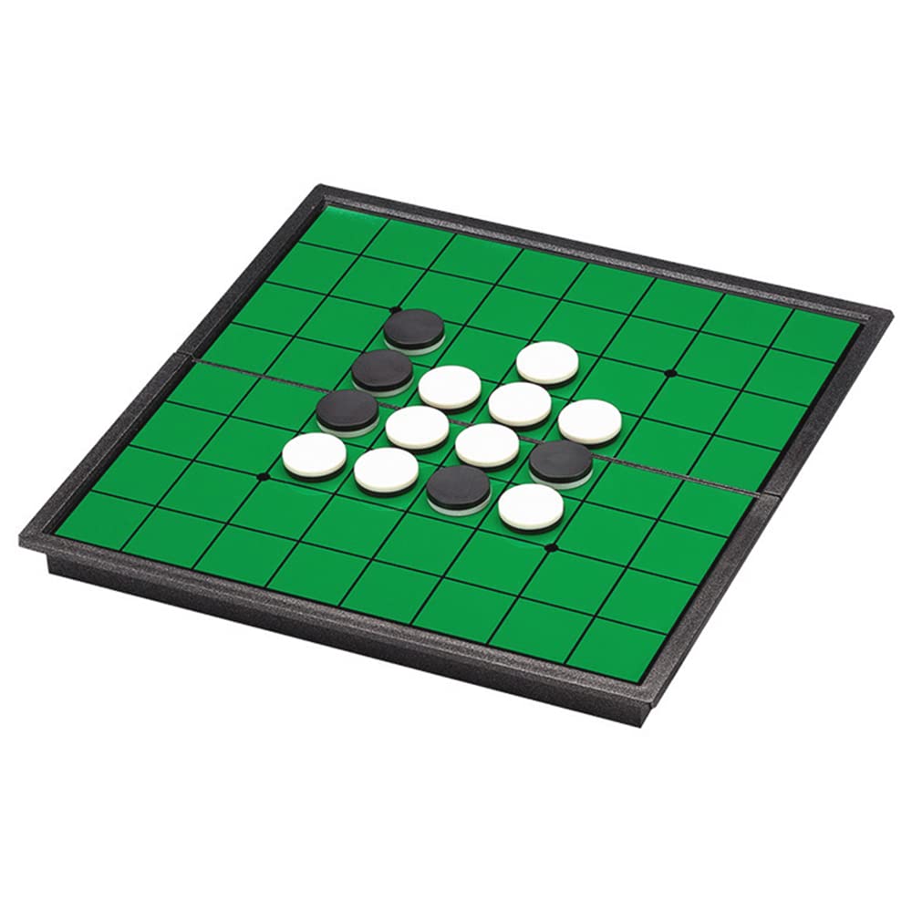 Reversi Board Game Set, Magnetic Folding Classic Strategy Travel Game for Kids and Adults (Right Angled)