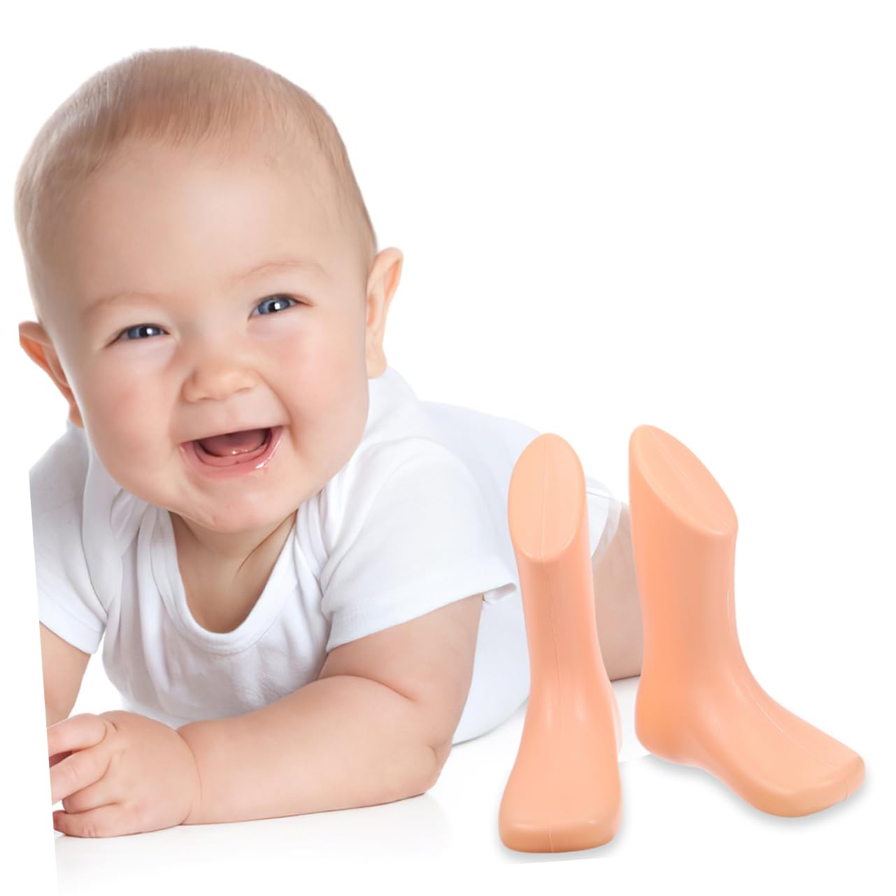 VILLFUL Baby Foot Mold 4pcs Toddler Foot Models Shoe Display Holder Plastic Decorative and Functional